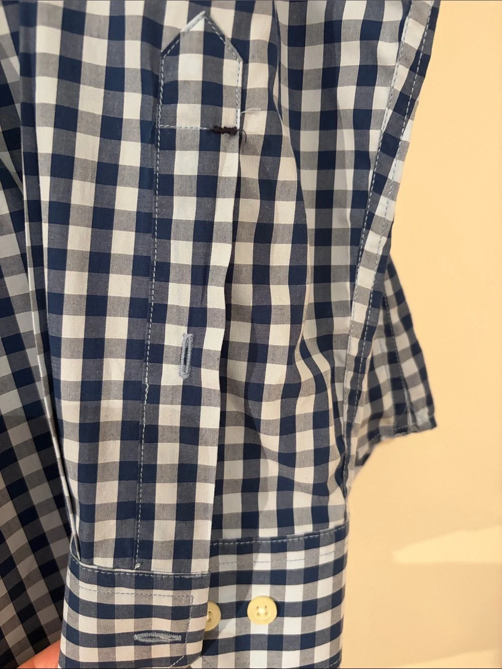 Banana Republic Blue and light blue Gingham Button-Down Shirt